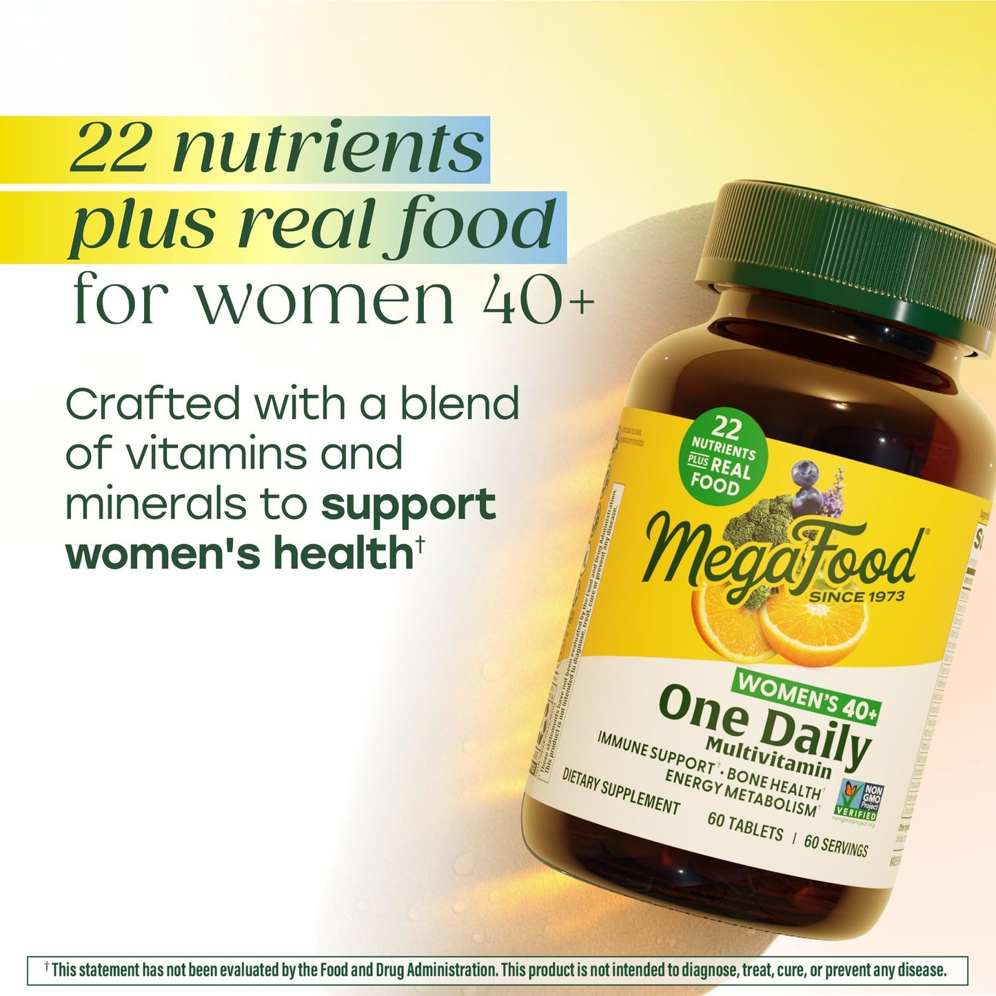 MegaFood Women 40+ Multivitamin | One Daily, Vegetarian, Methylated B12 & Folate