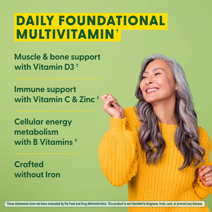 MegaFood One Daily Iron Free Multivitamin – Real Food, Vegetarian, Non-GMO