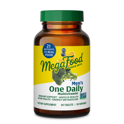MegaFood One Daily Men's Multivitamin – Vegetarian, Gluten Free, Energy Metabolism & Immune Support
