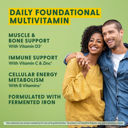 MegaFood One Daily Multivitamin for Women and Men – Real Food Nutrition, Immune Support, Vegetarian, 60 Tablets