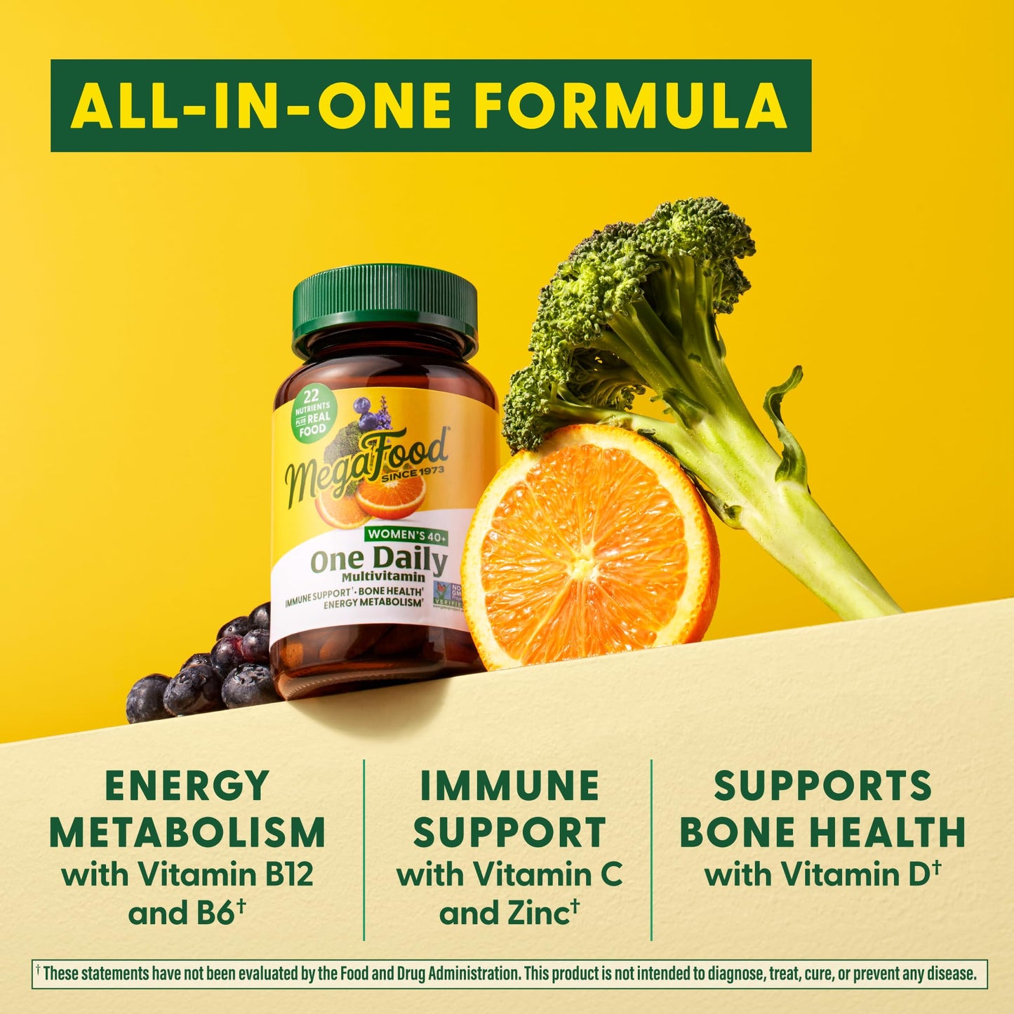 MegaFood Women 40+ Multivitamin | One Daily, Vegetarian, Methylated B12 & Folate