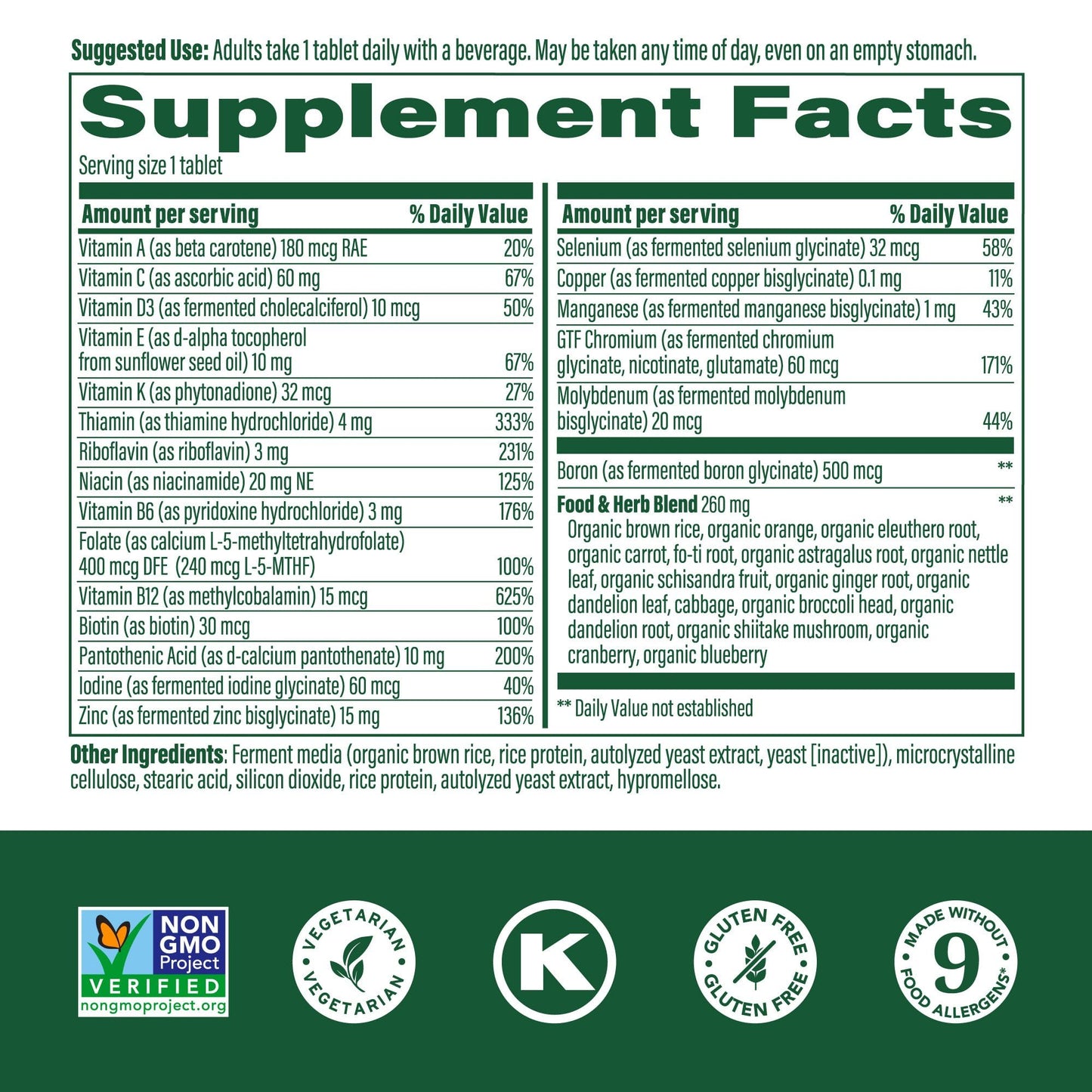 MegaFood One Daily Men's Multivitamin – Energy Metabolism, Immune Support, Vitamin D3 & B12 – Vegetarian & Gluten Free – 90 Tablets