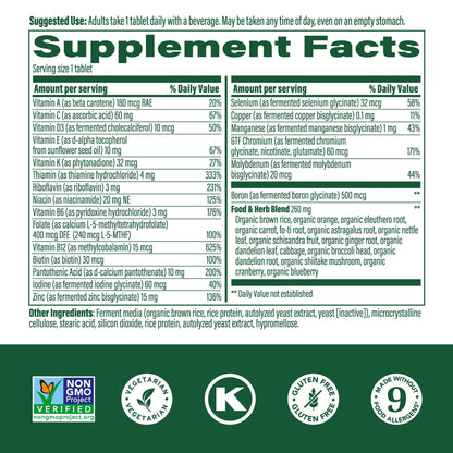 MegaFood One Daily Men's Multivitamin – Energy Metabolism, Immune Support, Vitamin D3 & B12 – Vegetarian & Gluten Free – 90 Tablets