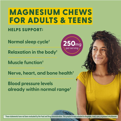 MegaFood Relax + Calm Magnesium Soft Chews – Grape Flavor (Pack of 2)