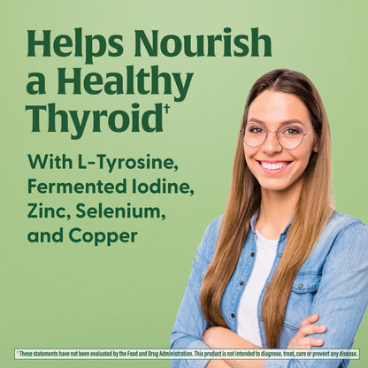 MegaFood Thyroid Strength - Mineral Support with Ashwagandha, Iodine & L-Tyrosine | 90 Tabs