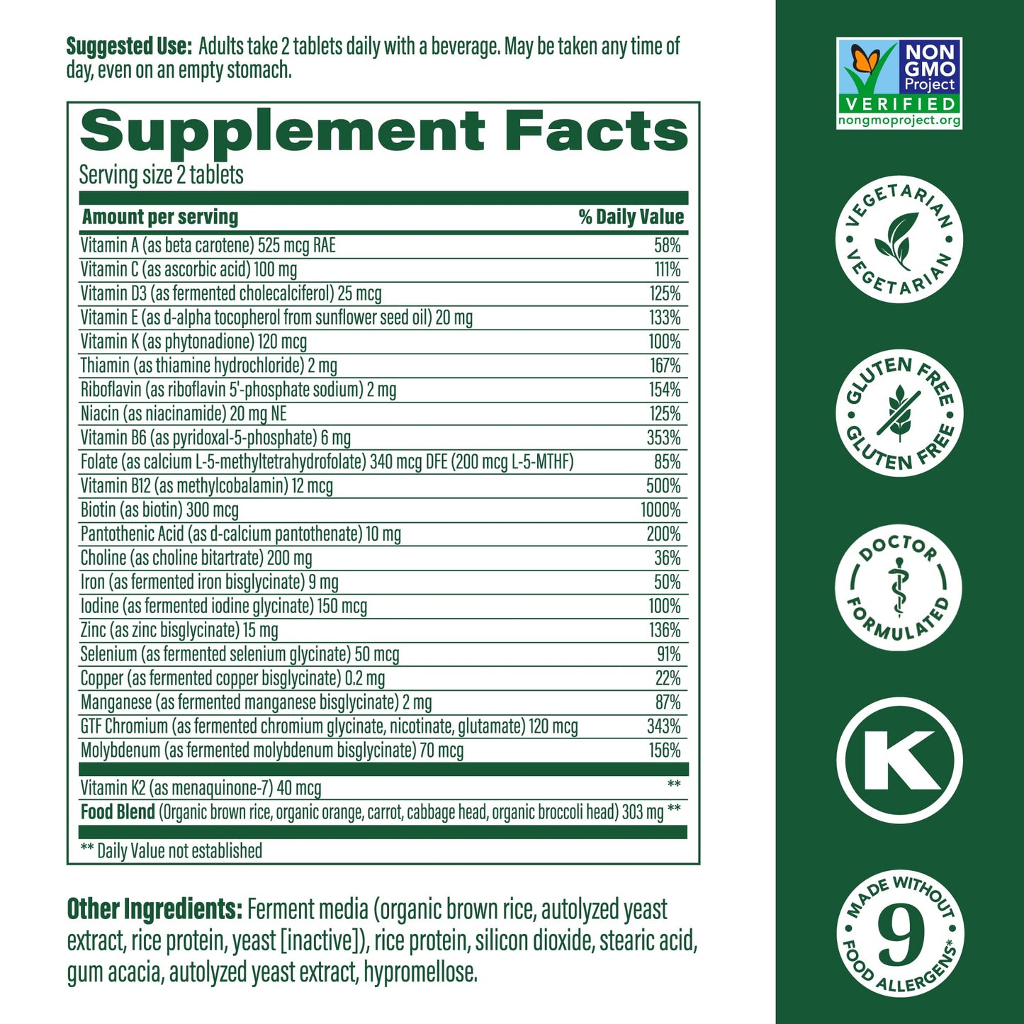 MegaFood Women's 40+ Advanced Multivitamin – Dr Formulated, Vegetarian, 120 Tabs (60 Servings)