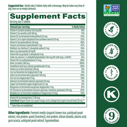 MegaFood Women's 40+ Advanced Multivitamin – Dr Formulated, Vegetarian, 120 Tabs (60 Servings)