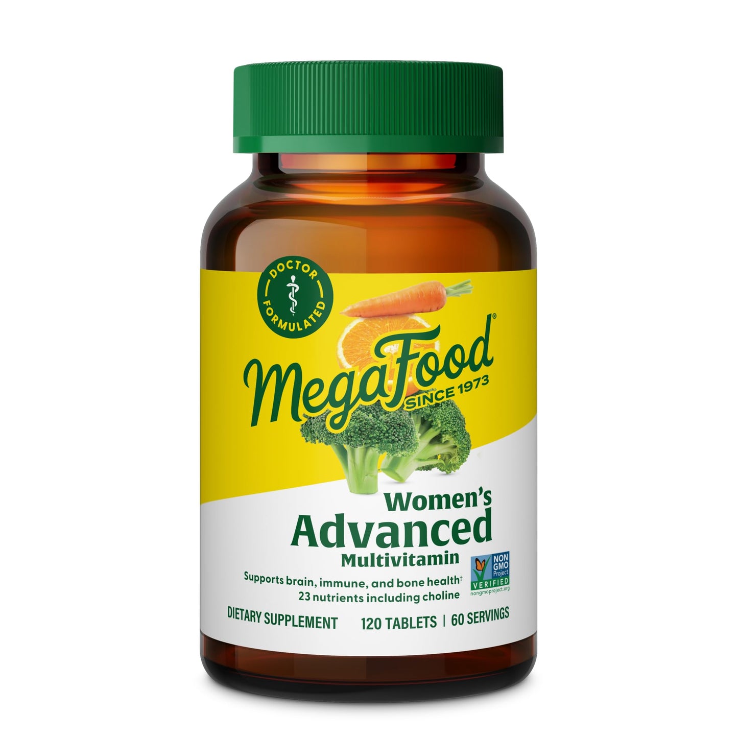 MegaFood Women's Advanced Multivitamin – Doctor-Formulated with Iron & Choline | 120 Tabs