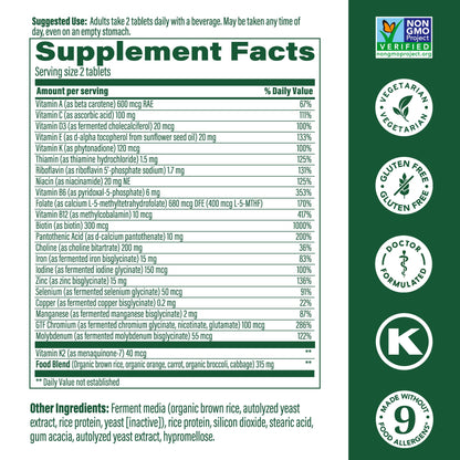 MegaFood Women's Advanced Multivitamin – Doctor-Formulated with Iron & Choline | 120 Tabs