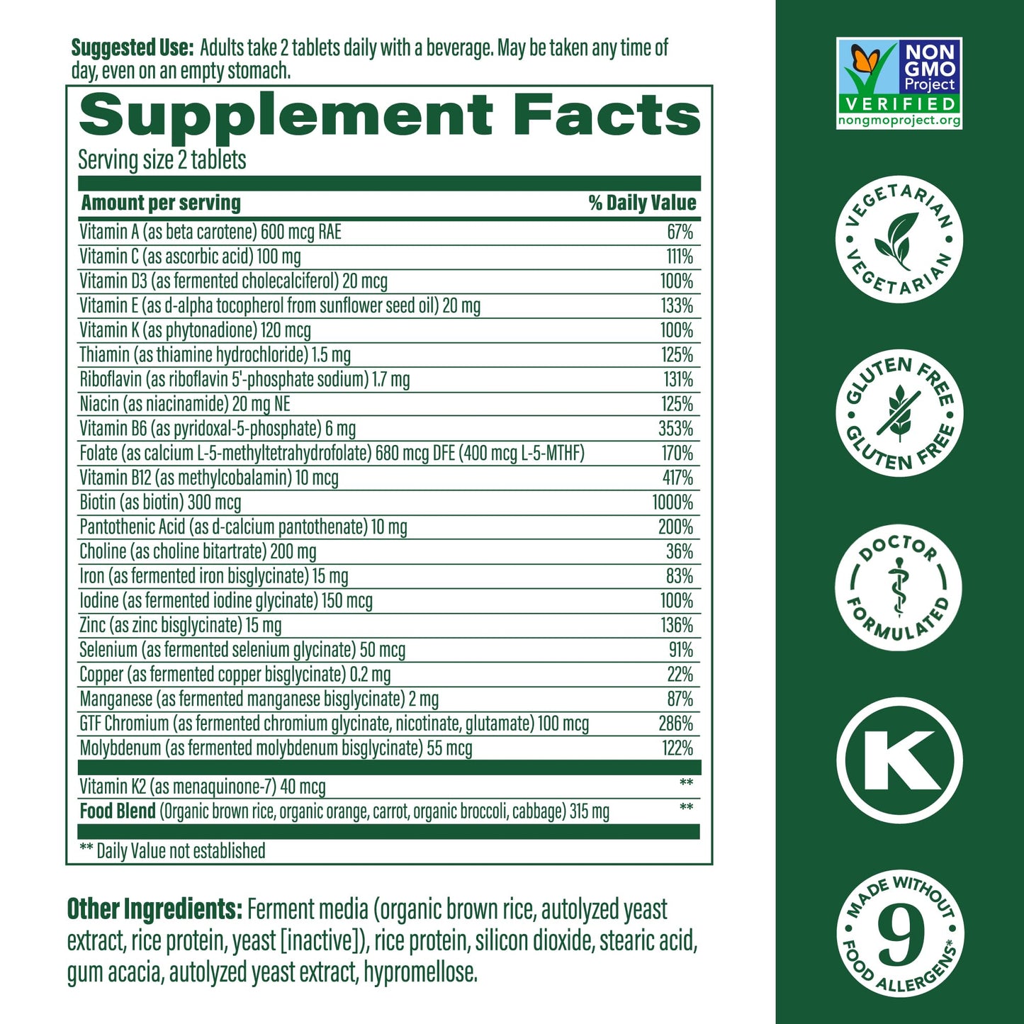 MegaFood Women's Advanced Multivitamin – Doctor-Formulated with Iron & Choline | 120 Tabs