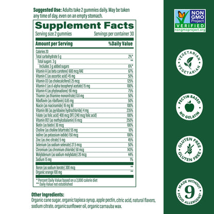 MegaFood Women's Multivitamin Gummies - Immune & Bone Health | Tangerine, 60 Gummies