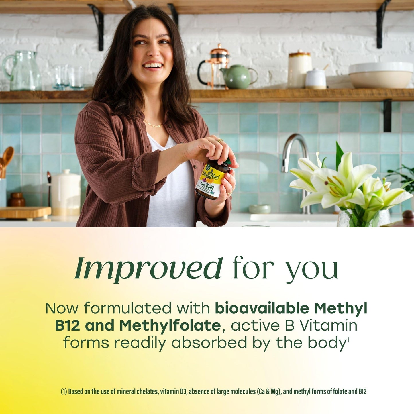MegaFood Women’s Multivitamin One Daily – Vegetarian, Gluten Free, Iron & B Vitamins – 90 Tablets