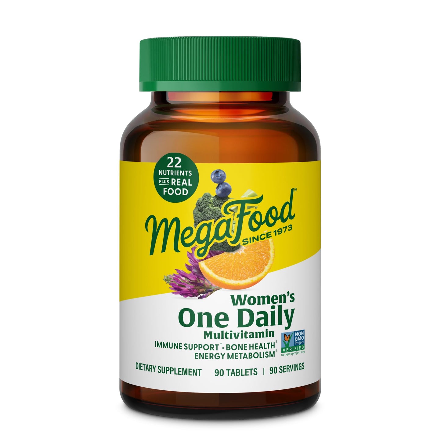 MegaFood Women’s Multivitamin One Daily – Vegetarian, Gluten Free, Iron & B Vitamins – 90 Tablets