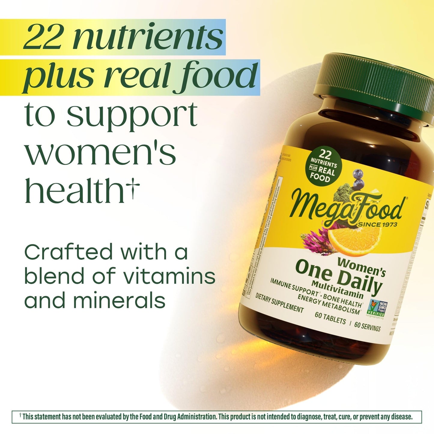 MegaFood Women’s Multivitamin One Daily – Vegetarian, Gluten Free, Iron & B Vitamins – 90 Tablets
