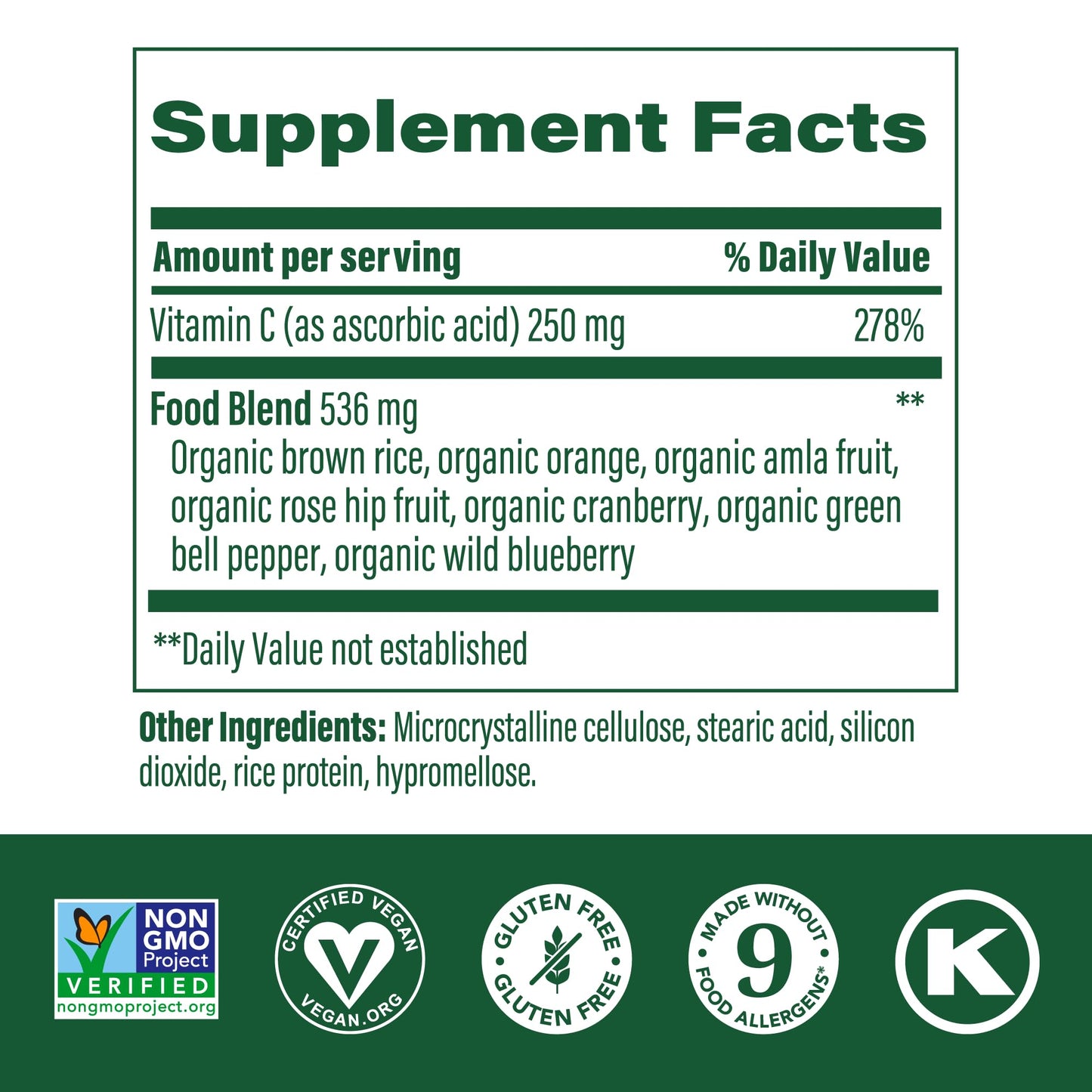 MegaFood Complex C - Vegan Vitamin C 250 mg Immune Support (90 Tablets)