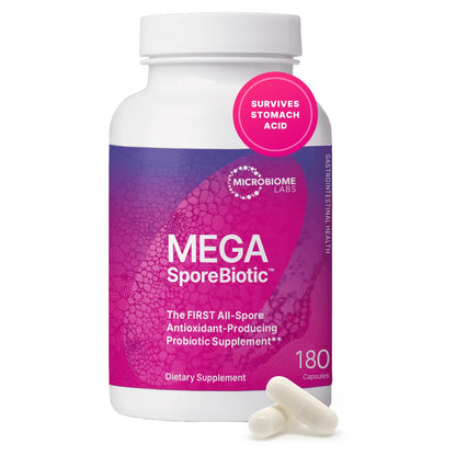 MegaSporeBiotic Probiotics - Spore-Based Digestive Health (180 Capsules)