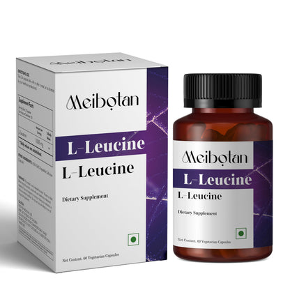 MEIBOTAN 100% Pure L-Leucine 2000mg - Muscle Recovery, Non-GMO & Vegan - 60 Vegetarian Capsules