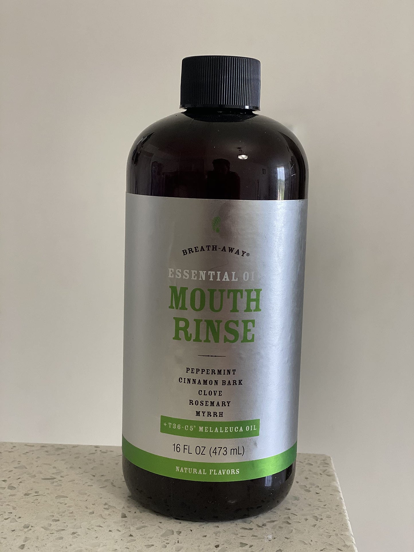 Melaleuca Breath-Away Mouth Rinse - Peppermint & T36-C5 Oil 16oz