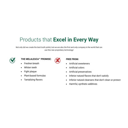 Melaleuca Essential Oil Tooth Polish - Cinnamon Fluoride-Free 3.3 oz + Free Tube Squeezer