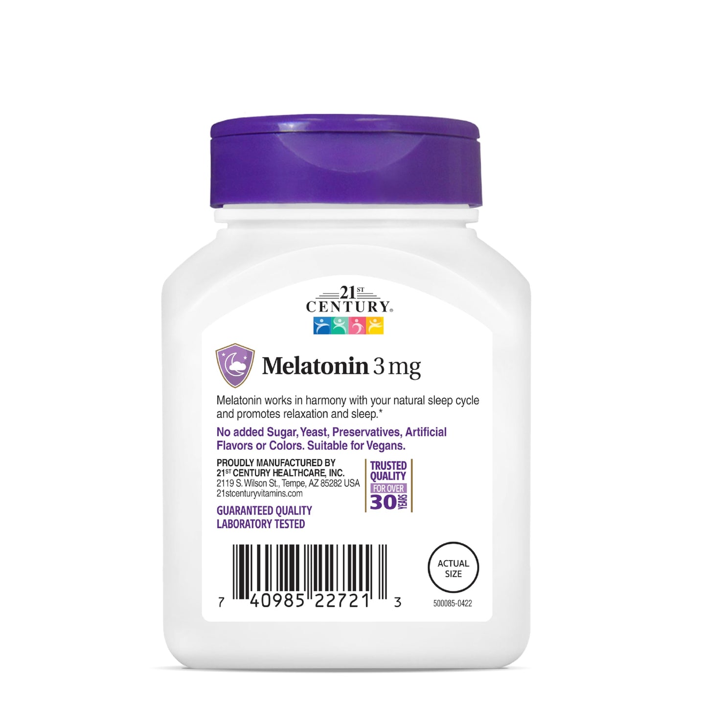 21st Century Melatonin 3 mg Tablets, 200 Count | Sleep Support