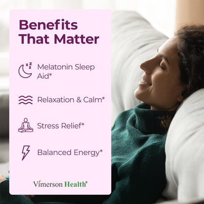 Vimerson Health Melatonin Sleep Aid with L-Theanine & Valerian – 2 Pack