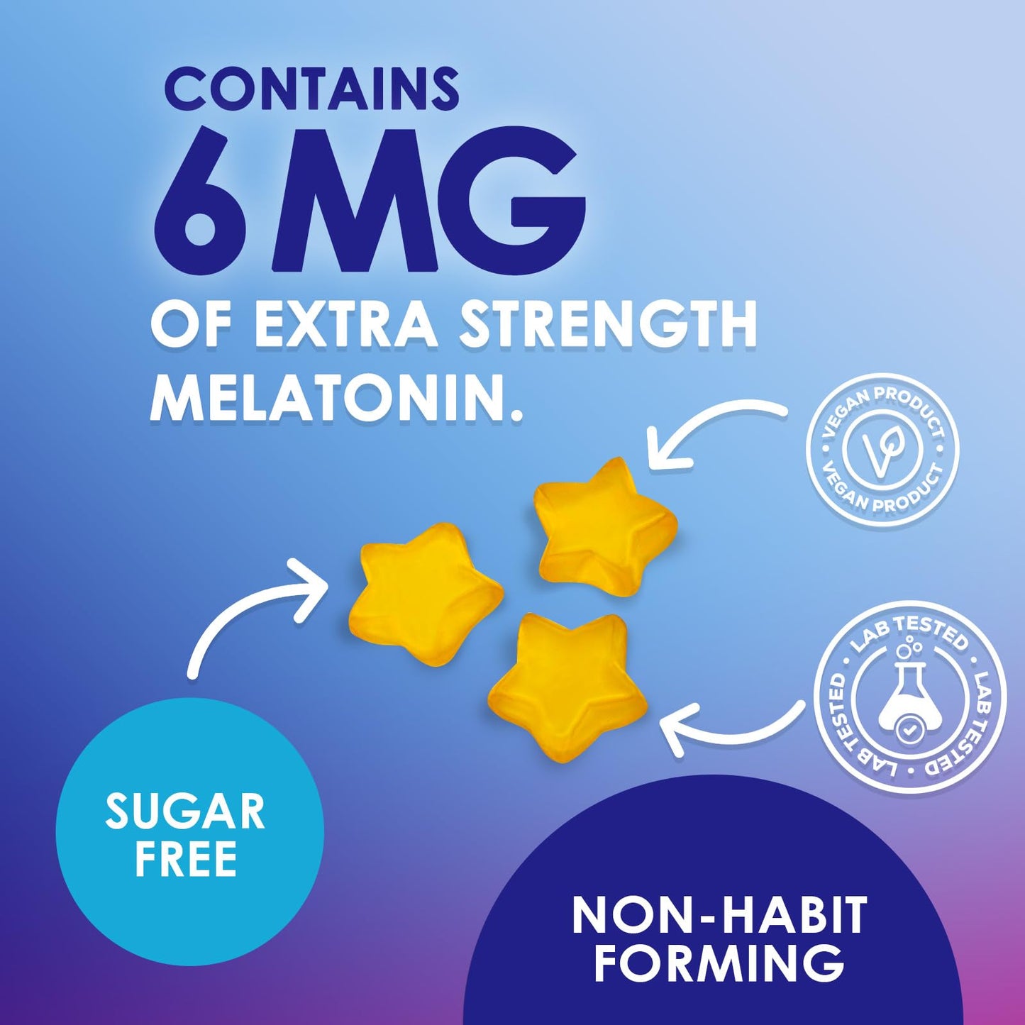 Melatonin Sleep Gummies Sugar Free - 6 mg for Adults, 60 Count