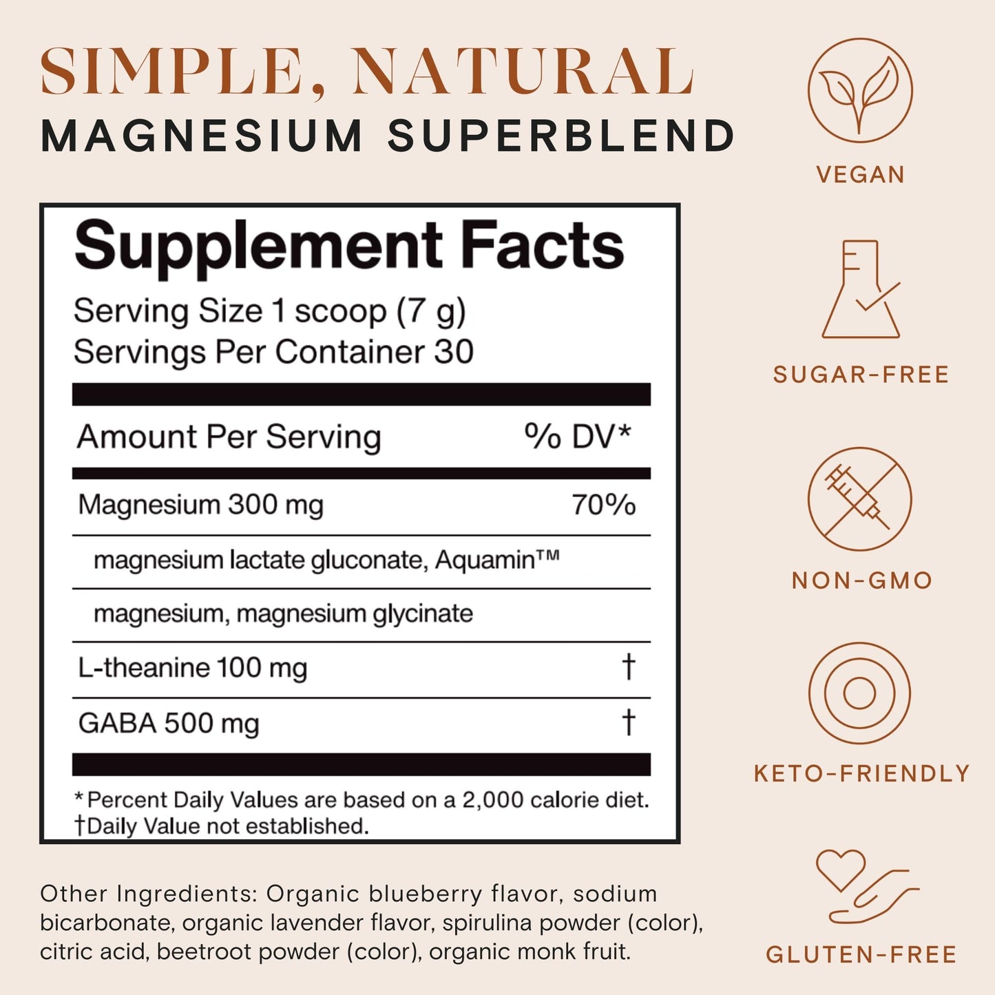 Ned mellö Magnesium Superblend Powder – Sleep & Relaxation, Pomegranate, 30 Servings