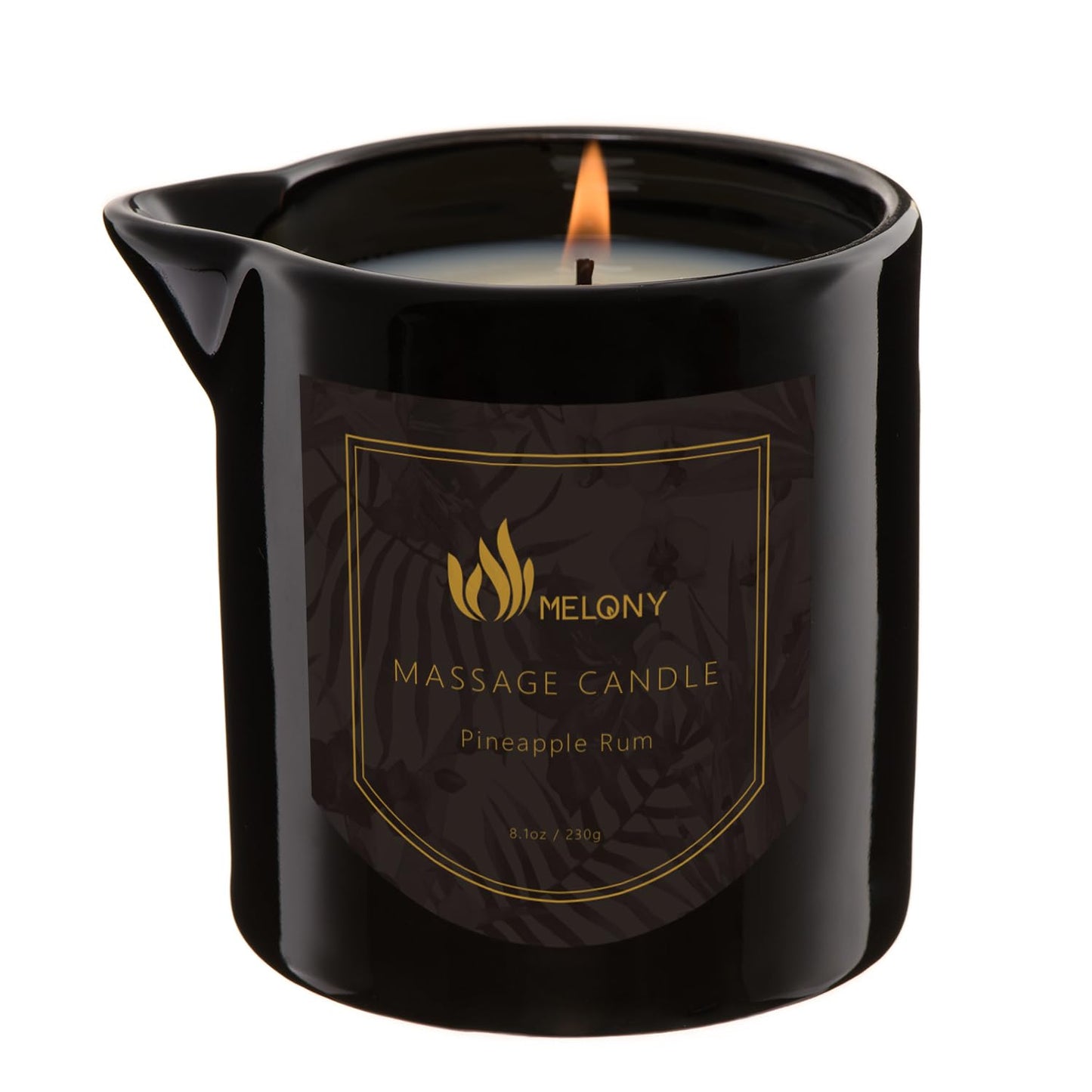 MELONY Massage Candle | Gentle Softening for Nourished, Hydrated, Balanced Skin | 230 g / 8.1 oz (Pineapple Rum)