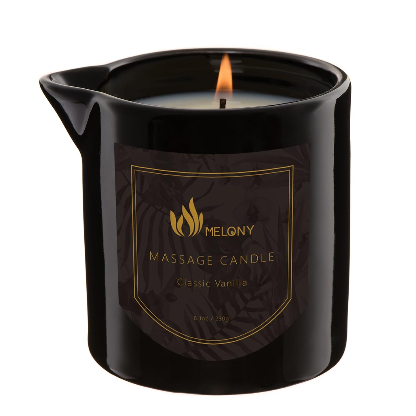 MELONY Massage Oil Candle – Pure Relaxation, 8.1 oz, Classic Vanilla