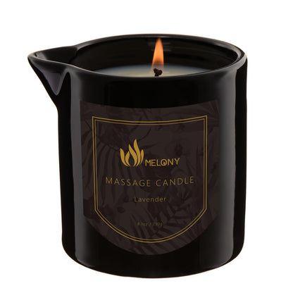 MELONY Massage Oil Candle Lavender – 8.1 oz | Home Spa, Pure Relaxation & Gift for Women & Men