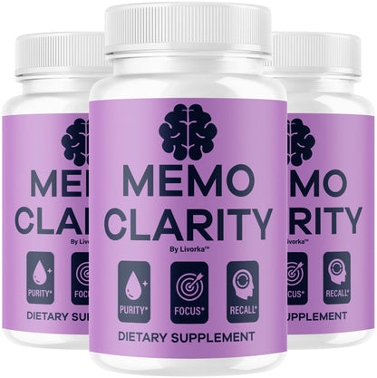 (3 Pack) Memo Clarity Capsules - Advanced Natural Supplement, 180 Capsules