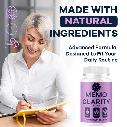 (3 Pack) Memo Clarity Capsules - Advanced Natural Supplement, 180 Capsules