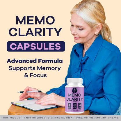 (3 Pack) Memo Clarity Capsules - Advanced Natural Supplement, 180 Capsules