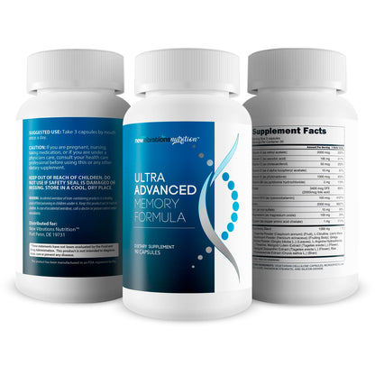 New Vibrations Nutrition Ultra Advanced Memory Formula – Best Memory & Focus Supplement