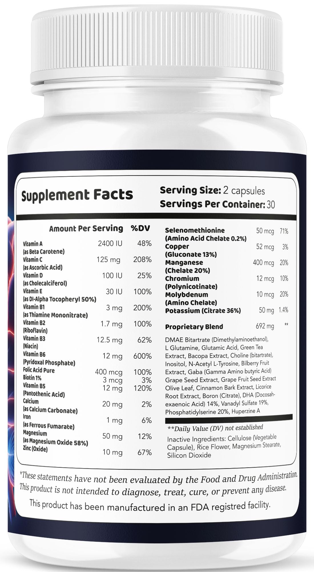LIVORKA Memory Lift Pro 5 Pack – All-Natural Brain Support Capsules, 300 Count