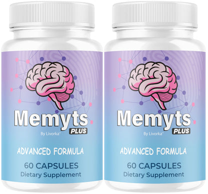 LIVORKA Memyts Plus Capsules – 2-Pack for Brain Energy & Focus | 120 Capsules