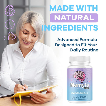 LIVORKA Memyts Plus Capsules – 2-Pack for Brain Energy & Focus | 120 Capsules