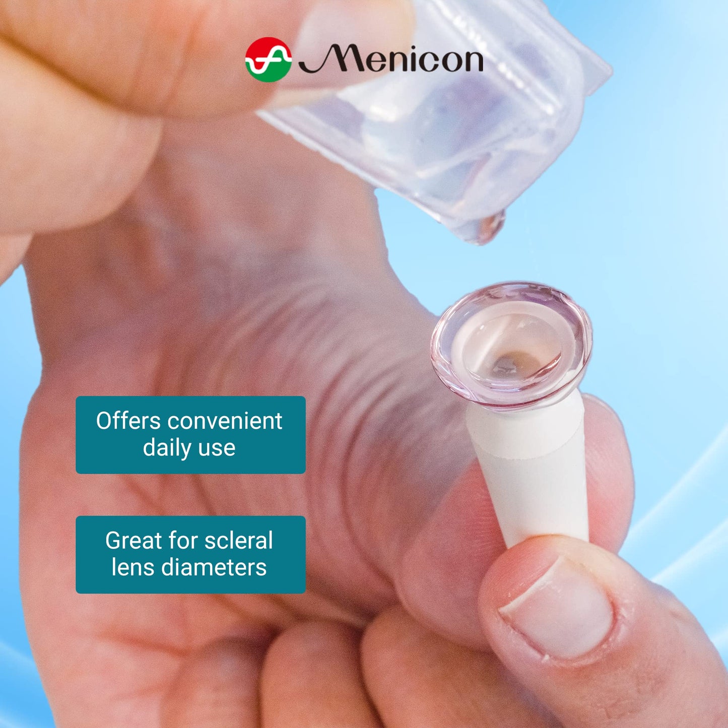 Menicon LacriPure Saline Contact Lens Solution - Rinse & Insertion, 98 Vials (5ml each)