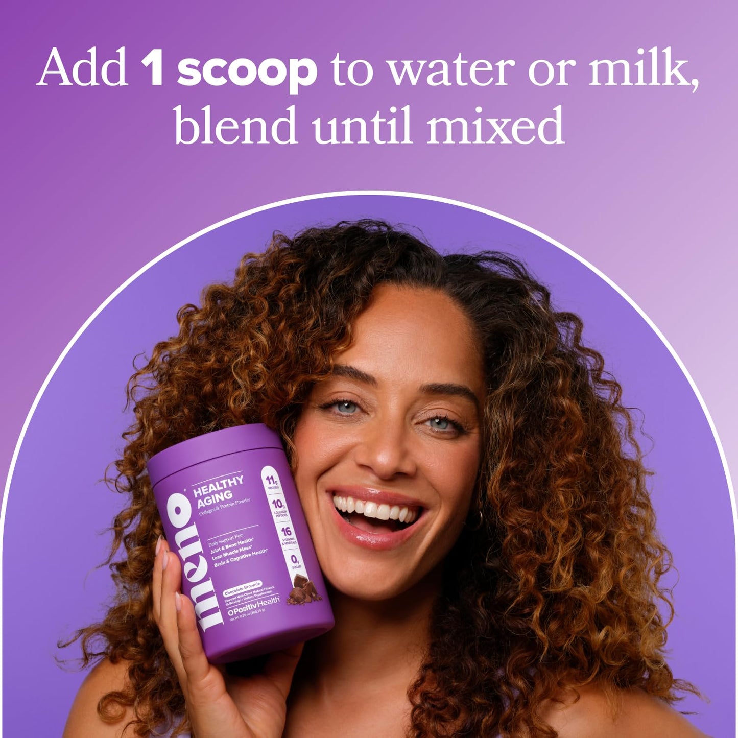MENO Healthy Aging Collagen & Protein Powder – Joint & Bone Health, Lean Muscle, Skin & Hair | Chocolate Brownie, 15 Servings