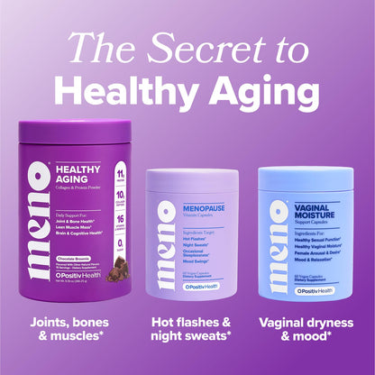 MENO Healthy Aging Collagen & Protein Powder – Joint & Bone Health, Lean Muscle, Skin & Hair | Chocolate Brownie, 15 Servings