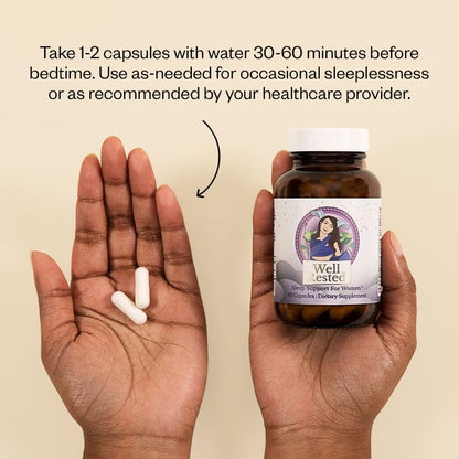 MENOLABS Well Rested Sleep Aid – 60 Capsules | Menopause Sleep Support