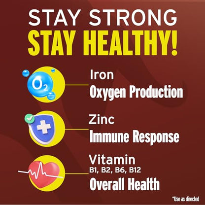 Menper Vino Carne Hierro Iron Supplement | Liquid Iron & Vitamin Blend 16 oz