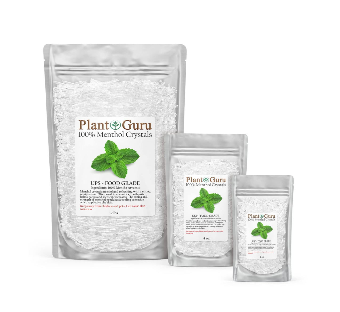 Menthol Crystals 8 oz – Mentha Arvensis | 100% Pure Natural USP Food Grade for Cosmetics, Soaps & Balms