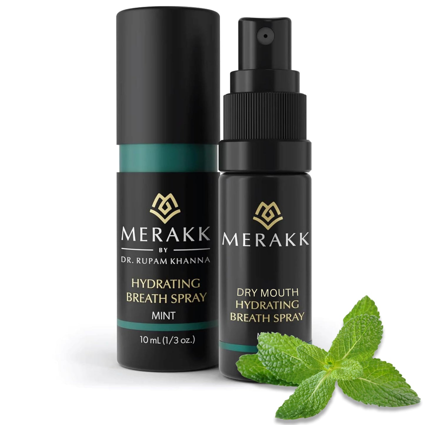 Merakk Dry Mouth Spray – Hydrating Mint, Sugar-Free Breath Freshener (0.3 fl oz)