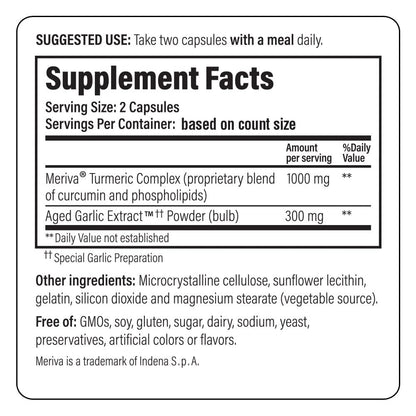 Kyolic Aged Garlic Extract Formula 111 – Health Support with Meriva Turmeric Complex & Cur cumin