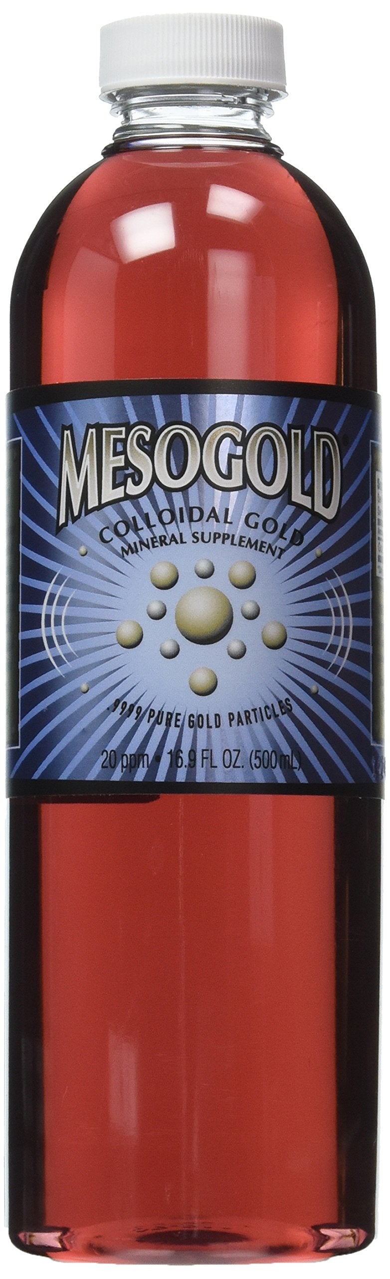 Purest Colloids MesoGold 20 ppm Colloidal Gold 500 mL | High Bioavailability Nanoparticles