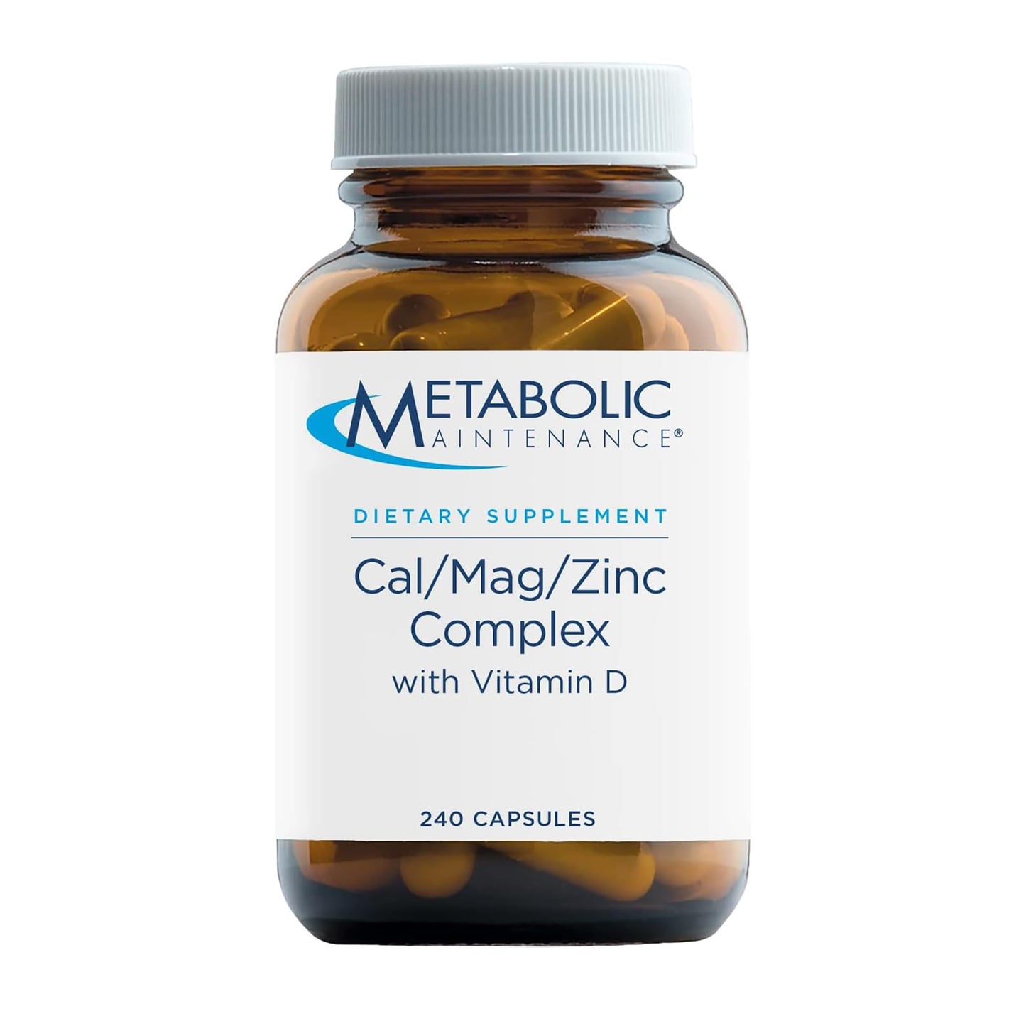 Metabolic Maintenance Cal Mag Zinc Complex with Vitamin D-3 – Higher Absorption for Bone & Heart Support (240 Capsules)
