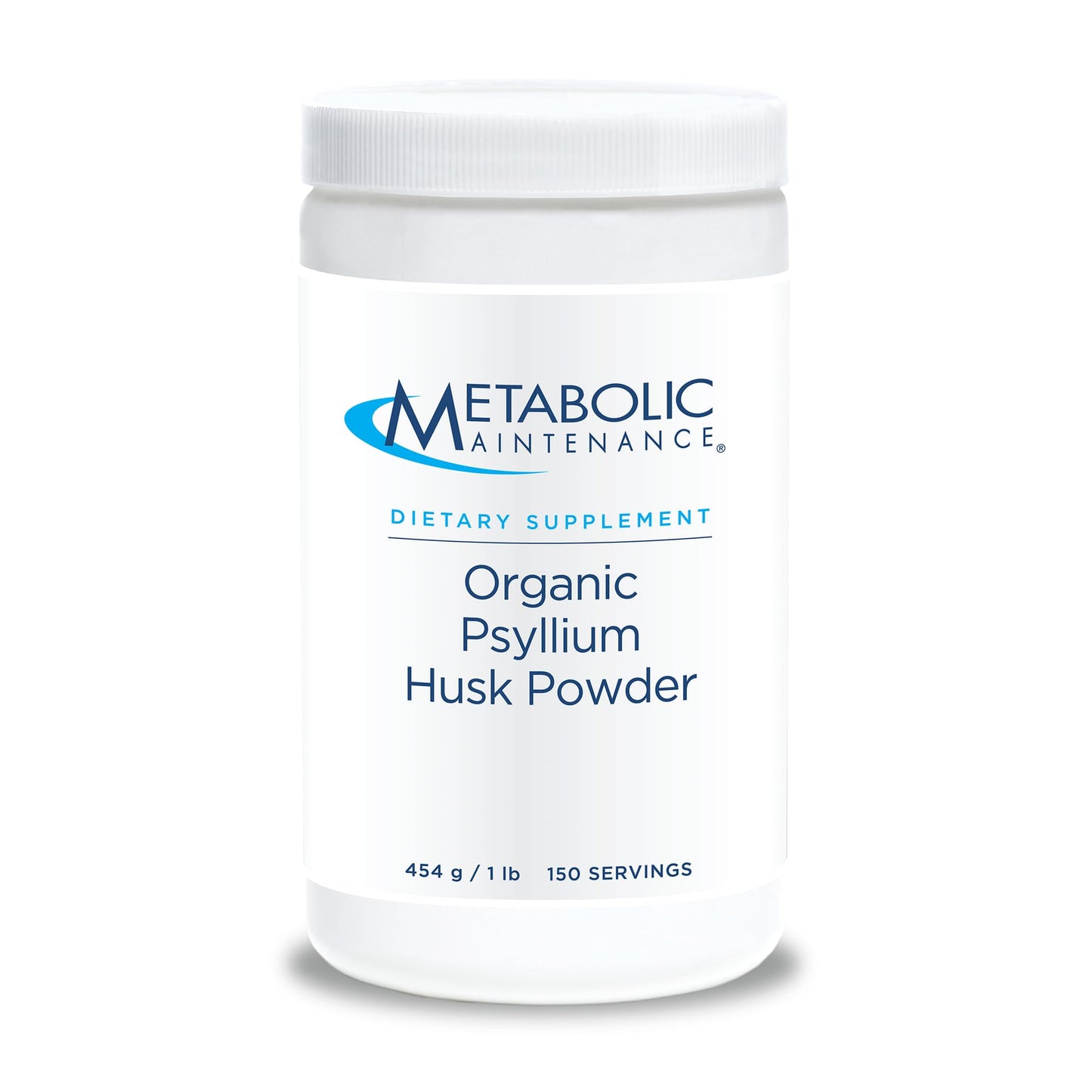 Metabolic Maintenance Organic Psyllium Husk Powder - Unflavored, 1 lb | Daily Fiber & Digestion Support