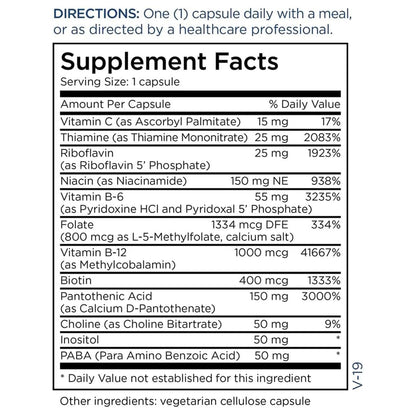 Metabolic Maintenance B-Complex – Methylated B Vitamins for Energy (90 Vegan Capsules)