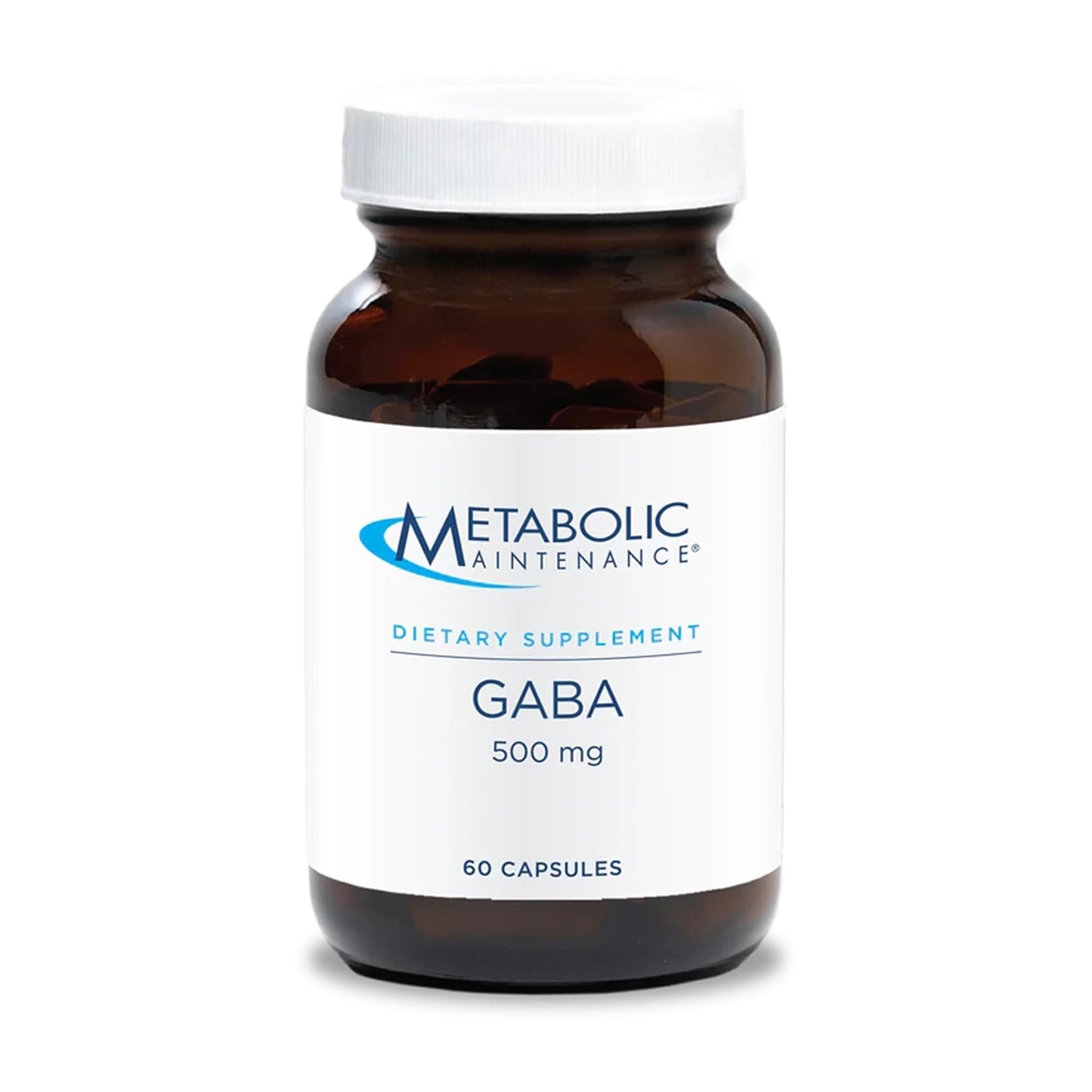 Metabolic Maintenance GABA 500mg (Gamma-Aminobutyric Acid) - Brain Support Supplement (60 Capsules)